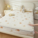 GobekUsa Cute Cartoon Pattern Cooling Fitted Sheet with Natural Latex Fabric