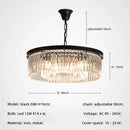 GobekUsa Gold Black Metal Crystal Pendant Lights Chain Hanging LED Suspension Lamp Fixtures