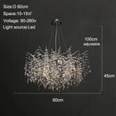 GobekUsa Branch Crystal Chandelier: Luxury LED Ceiling Light for Living Room & Dining Room