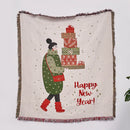 GobekUsa Christmas Tree Knitted Throw Blanket