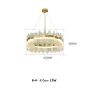 GobekUsa Gold Crystal Chandelier: Dimmable Luxury Pendant Lamp for Bedroom, Living Room & Hotel