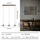 GobekUsa Black Solid Wood Saucer Pendant Lights, LED GU10, Minimalist Design