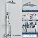 GobekUsa Black 4-Way Digital Shower System with Rainfall Head and Bidet