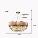 GobekUsa Art Deco Golden Crystal Chandelier LED Hanging Lamp