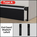 GobekUsa LED Skirting Aluminum Profiles: Brushed Gold/Black, Conner Baseboard, Diffuser, Stair, Floor, Wall Decor