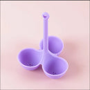 GobekUsa Egg Steamer Tray with 5 Grids - Durable Silicone Egg Boiler Holder