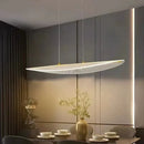GobekUsa LED Chandelier: Nordic Long Curve Pendant Light for Home Office Dining Decor