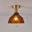 GobekUsa Glass Shade Pendant Ceiling Lamp for Kitchen Aisle Bedroom LED Lights Fixtures