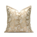 GobekUsa Embossed Floral Cushion Cover European Style Champagne Throw Pillow Case