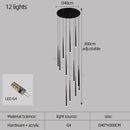 GobekUsa Conical Chandelier Stair Lamp Modern Simple Villa Restaurant Kitchen Bedroom Bar Lighting