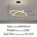 GobekUsa Circle Ring Pendant Chandelier for Living Room Bedroom Restaurant Ceiling Lighting