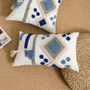 GobekUsa Boho Loop Tufted Tassel Pillow Cover - Ethnic Embroidered Decorative Cushion