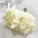 GobekUsa Ivory Flower Cherry Stamen Berries Bundle for DIY Christmas Wedding Decor