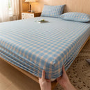 GobekUsa Cotton Fitted Sheet with Elastic Bands for Single Double King Queen Bed