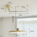 GobekUsa Cream Iron Art Chandelier LED Pendant Light for Bedroom Living Room