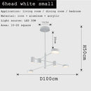 GobekUsa Black Gold White LED Chandelier: Stylish Nordic Loft Lamp for Livingroom & Bedroom