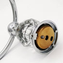 GobekUsa Crystal Towel Holder: Elegant Chrome Towel Ring for Classic Bathroom, Wall Mounted Rack