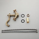 GobekUsa Antique Brass Kitchen Bathroom Faucet Swivel Mixer Tap Dual Handles Deck Mount