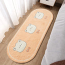 GobekUsa Lovely Rabbit Pink Bedside Rug for Girls Children Bed Room
