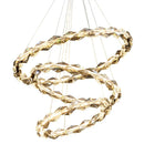 GobekUsa Crystal Chandelier for Luxury Living Spaces ★ Modern Duplex Ring Light Fixtures