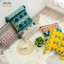 GobekUsa Bohemian Floral Throw Pillow Cover with Tassels