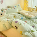 GobekUsa Cartoon Embroidery Bedding Set for Single & Double Sleepers