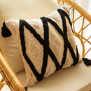 GobekUsa Geometric Embroidered Cushion Cover - Elegant Home Sofa Decoration