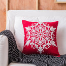 GobekUsa Christmas Embroidered Cotton Canvas Pillow Covers Snowflake Elk Decor