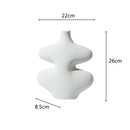 GobekUsa Geometric Ceramic Vase Set Black White Crafts Home Decor Flower Arrangement