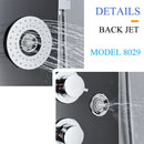 GobekUsa LED Shower Panel Tower Rain/Waterfall Massage Spa Jets Bathroom Column