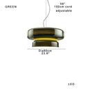GobekUsa Large Glass Pendant Light Dining Table Kitchen Island Lamp