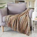GobekUsa Knitted Striped Sofa Blanket