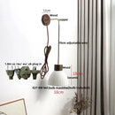 GobekUsa Ceramic LED Wall Lamp Modern Wood Decor Stair Light Fixtures