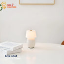 GobekUsa Black/White/Red Ceramics Table Lamp, Touch Switch USB Charging, Atmosphere Desk Light