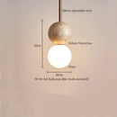 GobekUsa LED Pendant Light Yellow Travertine Modern Hanging Lampara