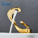 GobekUsa Gold Bathroom Faucet | Deck Mounted Sink Tap | Hot and Cold Basin Mixer