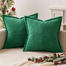GobekUsa Corduroy & Boho Striped Pillow Covers - Broadside Decorative Throw Pillow Case