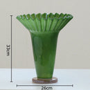 GobekUsa Lotus Leaf Glass Vase: Elegant Table Decor & Plant Pot for Room Aesthetic