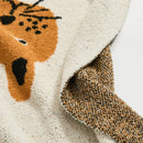 GobekUsa Kawaii Cat Jacquard Knitted Blanket