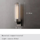 GobekUsa Bronze Copper Crystal Wall Lamps Luxury Lighting Fixture for Aisle Bedside Decor.