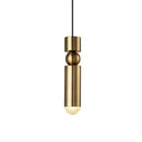 GobekUsa Black Gold LED Tube Pendant Lamp for Home Shop Decoration