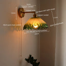 GobekUsa Japanese Style LED Glass Copper Wall Lamp Sconce for Restaurant, Bar, Bedroom, Bathroom