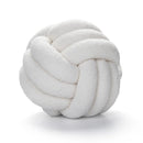 GobekUsa Handmade Knotted Boucle Circle Plush Pillow Brown