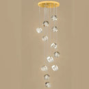 GobekUsa Crystal LED Chandelier for Staircase: Luxury Indoor Stair Lighting Fixture
