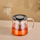 GobekUsa Glass Flower Teapot - High Borosilicate Glass Tea/Coffee Set