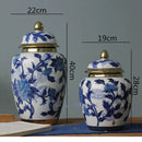 GobekUsa Chinese Retro Storage Tank Vase with Cover for Modern Home Decoration