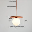 GobekUsa LED Glass & Wood Pendant Light for Aisle, Coffee Living Room - Japanese Style