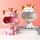 GobekUsa Lucky Cat Sculpture: Modern Table Decoration & Storage Box Ornament