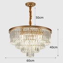 GobekUsa Crystal Chandelier Stair Pendant Light Interior Lighting for Modern Home Decor