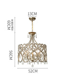GobekUsa Crystal Heart Ceiling Light - Romantic Princess Bedroom Chandelier